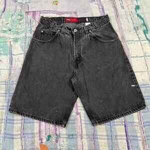 Vintage Levis SILVERTAB Jean Shorts Mens 34 Black Loose Fit Baggy 90s